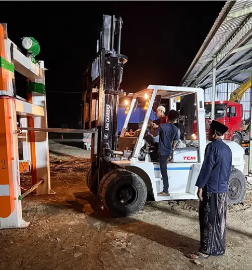 Southeast Asia Indonesia customer automatic lightweight block production line project